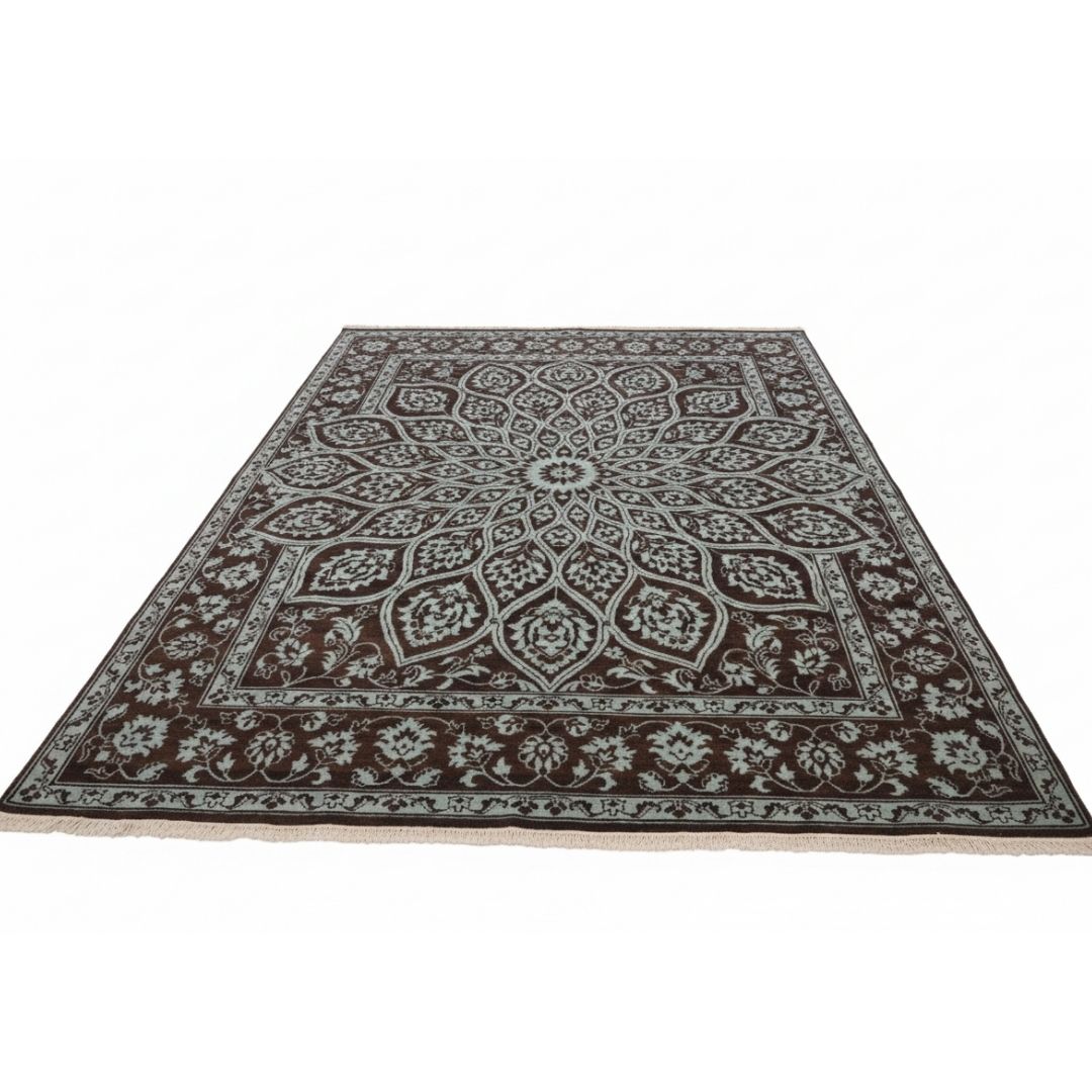 Hand Knotted Woollen and Viscose - MAN-6031-Manish