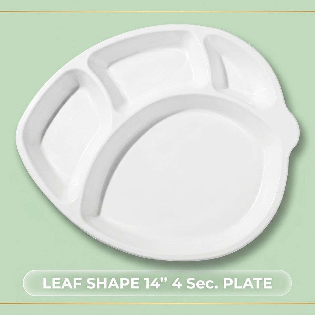 Leaf Plates With Sections image 2